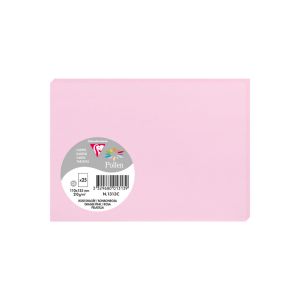 25 Cartes Pollen Clairefontaine - 110x155 mm - rose dragée