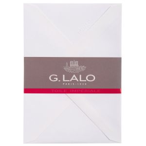 20 Enveloppes Lalo - 114x162 mm - toile impériale doublées gommées - blanc