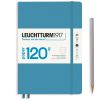 Carnet Leuchtturm Édition 120G rigide - 14,5x21cm - bleu nordique - pointillé