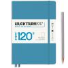 Carnet Leuchtturm Édition 120G rigide - 14,5x21cm - bleu nordique - blanc