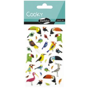 Stickers Cooky Maildor - oiseaux tropicaux