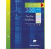Feuilles Simples Clairefontaine - 17x22 cm - 200 pages - Sys - 4 couleurs