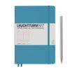 Carnet Leuchtturm rigide - 14,5x21cm - Bleu nordique - Ligné