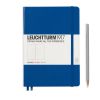 Carnet Leuchtturm rigide - 14,5x21cm - Bleu Marine - Pages blanches