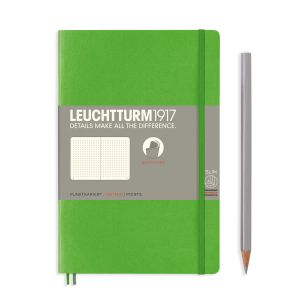 Carnet Leuchtturm souple - 12,5x19cm - Fresh Green - Pointillés