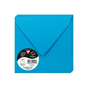 20 Enveloppes Pollen Clairefontaine - 140x140 mm - bleu turquoise