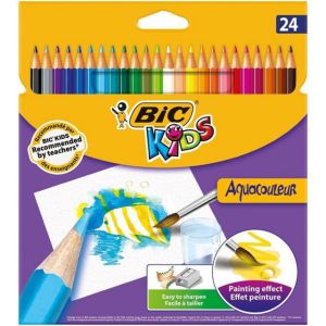 Étui de 24 Crayons de Couleur Aquarellables Bic Kids