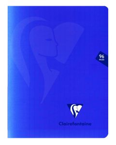 Cahier Clairefontaine Mimesys - 17x22 cm - 96 pages - Séyès - bleu marine