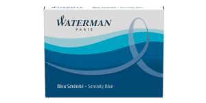 Étui de 8 Cartouches Waterman - longues - bleu sérénité effaçable