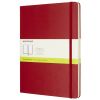 Carnet Moleskine Rigide - 19x25 cm - Pages blanches - Rouge écarlate