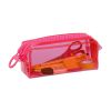 Trousse Transparente Big Zip - rose