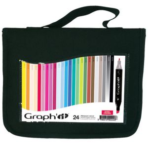 Trousse de 24 marqueurs Graph'It - Couleurs Basic