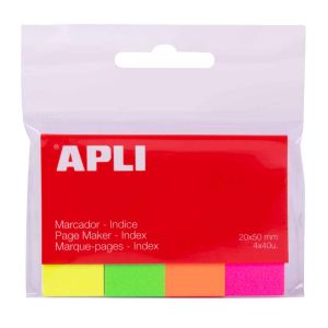 Index Repositionnables Apli - 4 couleurs fluo
