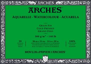 Bloc Papier Aquarelle Arches - 20F - 36x51cm - 300g/m²