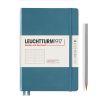 Carnet Leuchtturm rigide - 14,5x21cm - Stone blue - pointillé