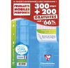 500 Feuilles Simples Clairefontaine - A4 - Sys - perfors - blanc