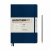 Carnet Leuchtturm souple - 14,5x21cm - Bleu Marine - ligné