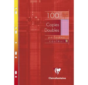 Copies Doubles Clairefontaine - A4 - 100 pages - Séyès - rose