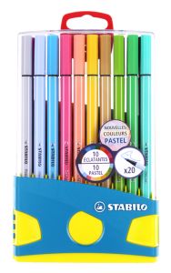 Boîte de 20 Feutres Stabilo Pen 68 (10 pastels)