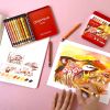 10 Pastels Aquarellables Caran d'Ache Neocolor 2 - Beya Rebai - Tons chauds