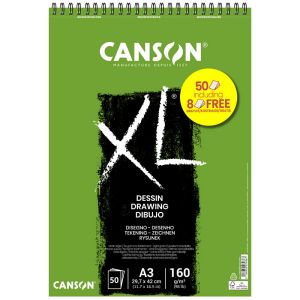 Bloc Papier Dessin XL Canson - A3 - 50 feuilles - 160g/m²