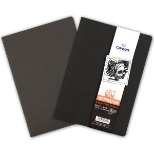 Kit 2 Carnets de Croquis Canson Art Book Inspiration - A4 - 36 feuilles - 96g - noir et taupe