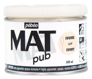 Peinture Acrylique Mat Pub Pébéo - 500ml - Ivoire beige