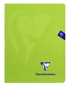 Cahier Clairefontaine Mimesys - 17x22 cm - 96 pages - petits carreaux - vert