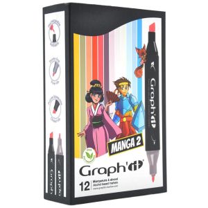 Set de 12 Marqueurs Graph'It - Manga 2