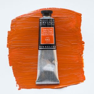 Peinture Acrylique Sennelier - extra-fine - 60ml - orangé de Chine