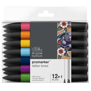 12+1 Feutres Promarker - Tattoo tones