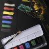 Aquarelle Finetec Premium - 6 godets - Couleurs perlescentes chroma