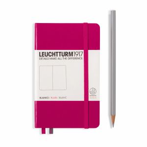 Carnet Leuchtturm rigide - 9x15cm - Baie - Pages blanches