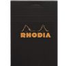 Bloc-Notes Rhodia black n13 - 10,5x14,8 cm - 80 feuilles - petits carreaux