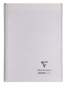 Cahier Clairefontaine Koverbook – 24x32 cm – 160 pages – Séyès – incolore