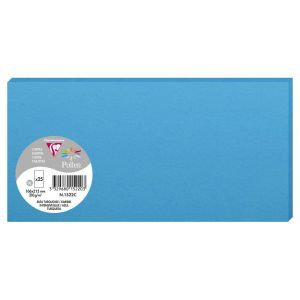 25 Cartes Pollen Clairefontaine - 106x213 mm - bleu turquoise