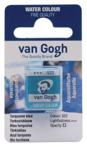 Aquarelle Fine Van Gogh - demi godet - bleu turquoise