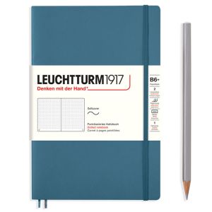 Carnet Leuchtturm souple - 12,5x19cm - Stone Blue - Pointillés