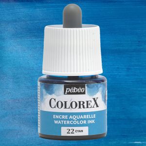 Flacon d'Encre Colorex Pébéo - 45ml - Cyan