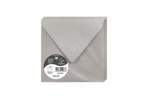 20 Enveloppes Pollen Clairefontaine - 140x140 mm - argent