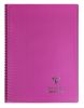 Cahier Clairefontaine Koverbook - A4 - 160 pages  Sys - rose