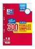 300 Feuilles Simples Oxford - A4 - Sys - perfores - blanc