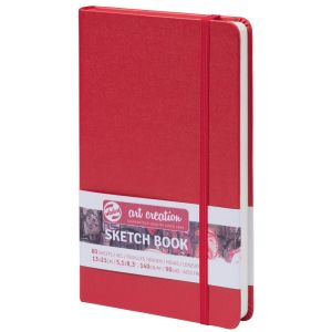 Carnet de Croquis Talens Art Creation - 13x21 cm - 80 feuilles 140 gr - rouge