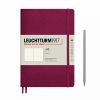 Carnet Leuchtturm souple - 14,5x21cm - Port Red - pointillés