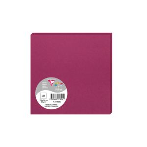 25 Cartes Pollen Clairefontaine - 135x135 mm - framboise