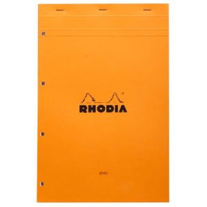 Bloc-Notes Rhodia n° 20 - A4 - 80 feuilles perforées - grands carreaux