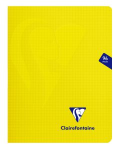 Cahier Clairefontaine Mimesys - 17x22 cm - 96 pages - petits carreaux - jaune