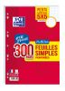 Feuilles Simples Oxford - A4 - 300 pages - petits carreaux - blanc