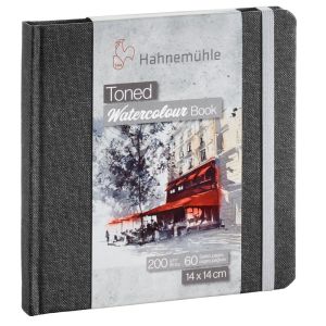 Carnet Aquarelle Hahnemühle - 14x14 cm - gris - 200 g