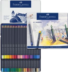 Crayons de Couleur Faber-Castell Goldfaber - Boîte de 48